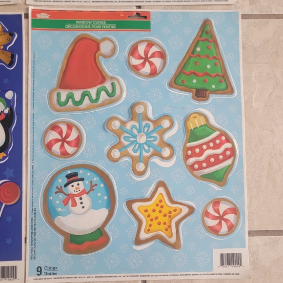 Christmas Holiday Window Clings - Picture 2 of 5